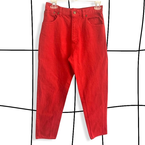 Vintage 80s red hot jeans - Picture 2 of 6